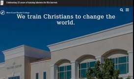 
							         West Coast Baptist College: Home Page								  
							    