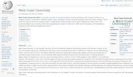 
							         West Coast University - Wikipedia								  
							    