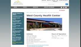 
							         West County Health Center :: Contra Costa Regional Medical Center ...								  
							    
