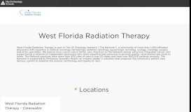 
							         West Florida Radiation Therapy | The US Oncology Network								  
							    