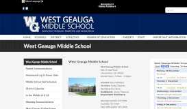 
							         West Geauga Middle School - West Geauga Local Schools								  
							    