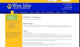 
							         West Islip School District District | Infinite Campus								  
							    