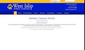 
							         West Islip School District Parents/Students | Student Portal								  
							    