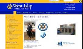 
							         West Islip School District Schools | West Islip High School								  
							    