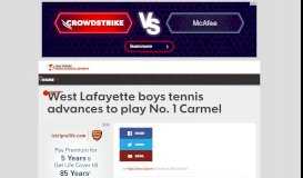 
							         West Lafayette boys tennis advances to play No. 1 Carmel | USA ...								  
							    