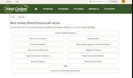 
							         West Lindsey District Council - Self Service Portal								  
							    