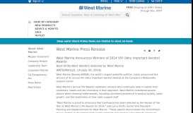 
							         West Marine Announces Winners of 2014 VIV (Very Important Vendor ...								  
							    