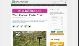 
							         West Maroon Portal Trail at Maroon Bells - Aspen Trail Finder								  
							    