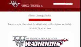 
							         West-Oak Middle School								  
							    
