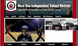 
							         West Oso Independent School District: Home								  
							    