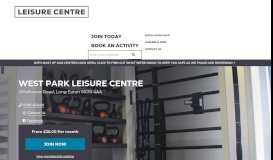 
							         West Park Leisure Centre – Gym in Long Eaton | Swim | Classes | Spa ...								  
							    