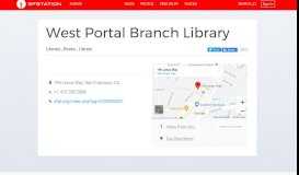 
							         West Portal Branch Library - SFStation								  
							    