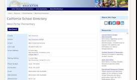 
							         West Portal Elementary - School Directory Details (CA Dept of ...								  
							    