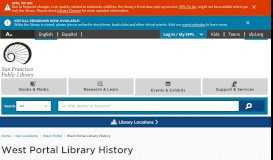 
							         West Portal Library History :: San Francisco Public Library								  
							    