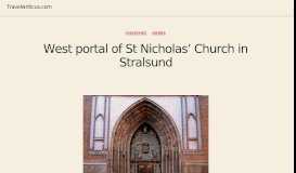 
							         West portal of St Nicholas' Church in Stralsund - Travelwriticus.com								  
							    