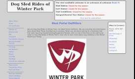 
							         West Portal Outfitters - Dog Sled Rides of Winter Park								  
							    