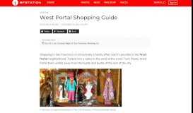 
							         West Portal Shopping Guide - SF Station - San Francisco's City Guide								  
							    