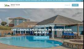 
							         West Run Apartments - Luxury 2,3,4-Bed WVU Off-Campus Apartments								  
							    