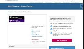 
							         West Suburban Medical Center | MedicalRecords.com								  
							    