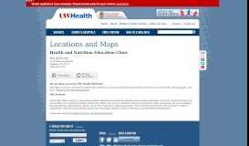 
							         West Towne Clinic - Health and Nutrition Education | UW Health ...								  
							    