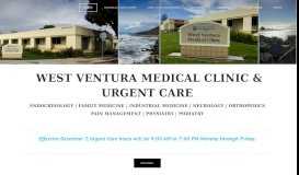 
							         West Ventura Medical Clinic official website.								  
							    