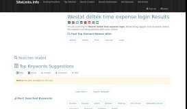 
							         Westat deltek time expense login Results For Websites Listing								  
							    