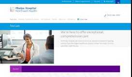 
							         Westchester Doctors | Northwell Physicians | Phelps Hospital								  
							    