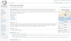 
							         Westerly Hospital - Wikipedia								  
							    