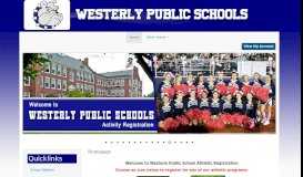 
							         Westerly Public Schools: Homepage								  
							    