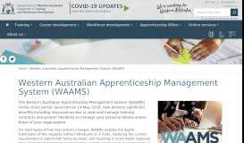 
							         Western Australian Apprenticeship Management System (WAAMS ...								  
							    