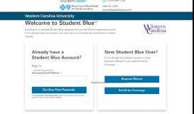 
							         Western Carolina University - Login or New User ... - Student Blue								  
							    