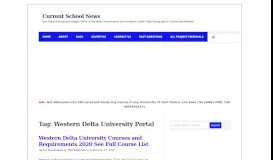
							         Western Delta University Portal | www.wdu.edu.ng Archives - Current ...								  
							    
