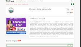 
							         Western Delta University | Ranking & Review								  
							    