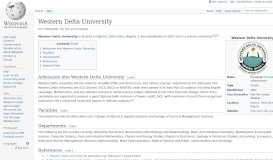 
							         Western Delta University - Wikipedia								  
							    