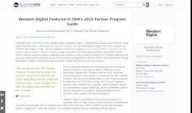 
							         Western Digital Featured in CRN's 2019 Partner Program Guide ...								  
							    