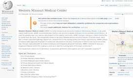 
							         Western Missouri Medical Center - Wikipedia								  
							    