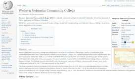 
							         Western Nebraska Community College - Wikipedia								  
							    