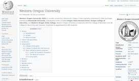 
							         Western Oregon University - Wikipedia								  
							    