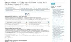 
							         Western Reserve Life Insurance Bill Pay, Online Login ...								  
							    