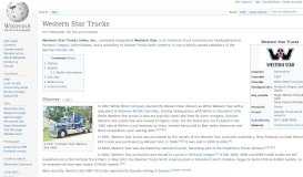 
							         Western Star Trucks - Wikipedia								  
							    