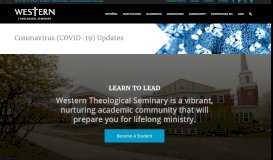 
							         Western Theological Seminary								  
							    