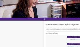 
							         Western University Housing - myHousing Portal								  
							    