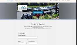 
							         Western Washington University - Parking Portal								  
							    