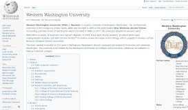 
							         Western Washington University - Wikipedia								  
							    