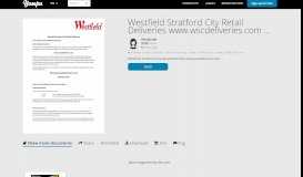 
							         Westfield Stratford City Retail Deliveries www.wscdeliveries ...								  
							    