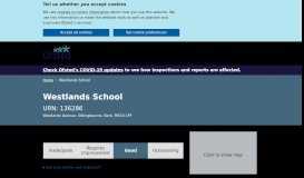 
							         Westlands School - Ofsted								  
							    