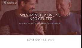 
							         Westminster Info Center | An Online Student Portal for Westminster ...								  
							    