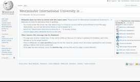 
							         Westminster International University in Tashkent - Wikipedia								  
							    