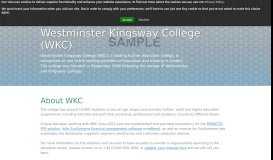 
							         Westminster Kingsway College (WKC) - The Eclipse Group								  
							    