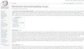 
							         Westminster motorcycle parking charge - Wikipedia								  
							    